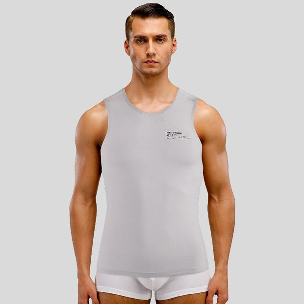 52025 Men Vest Tank Top Fine Modal Comfortable Breathable Singlet Sleeveless No Trace Slim Fit Vest Men Tanktop Men Underwear - mybliss-body